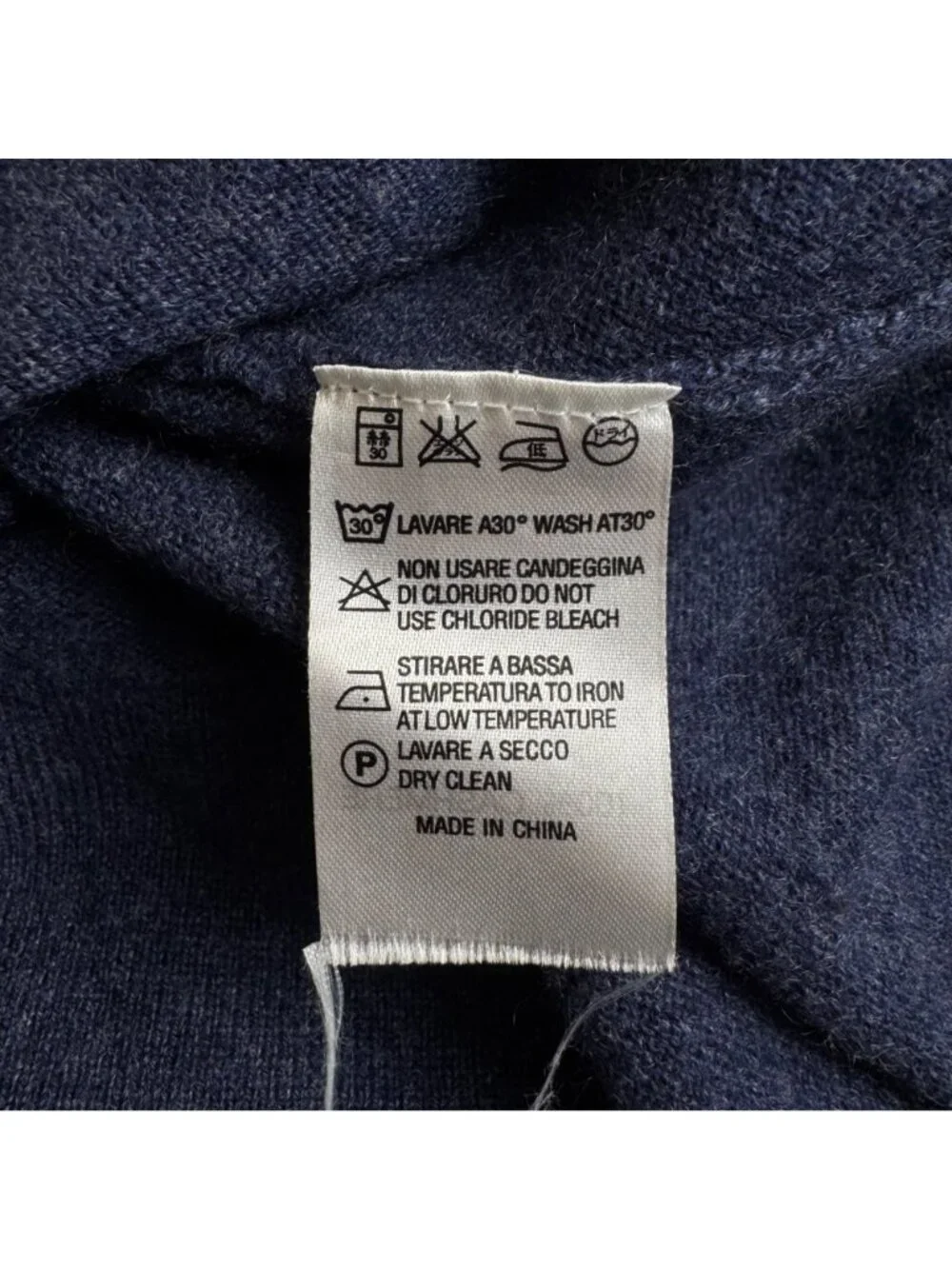 Blossom Cashmere Blue Cowl Neck Sweater Size XS Kangaroo Pocket Oversized Warm